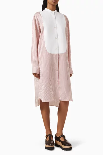 High Summer Striped Dress in Silk Blend