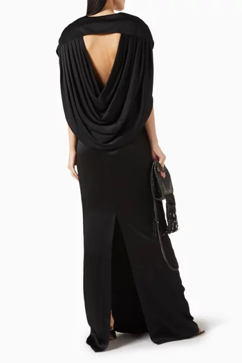 V-neck Gown in Satin