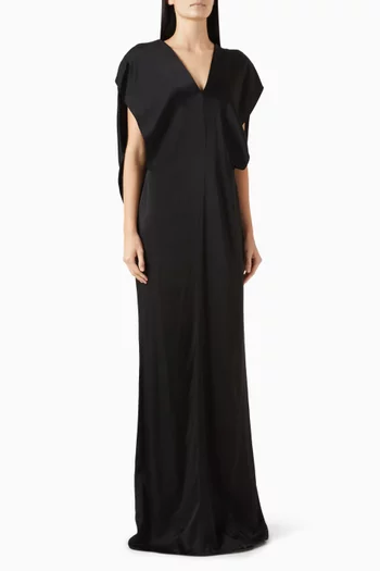 V-neck Gown in Satin