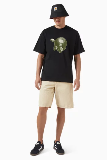 Single Knee Shorts in Cotton Canvas