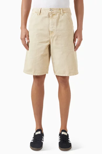 Single Knee Shorts in Cotton Canvas