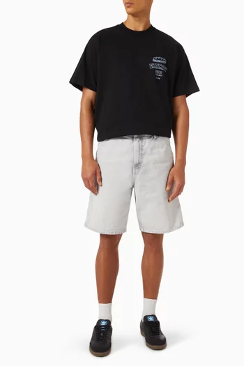 Single Knee Shorts in Cotton Canvas