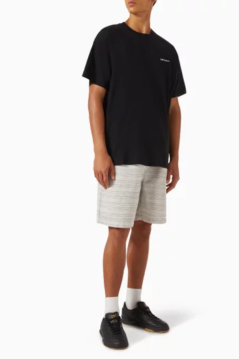 Gellar Striped Shorts in Cotton Jacquard