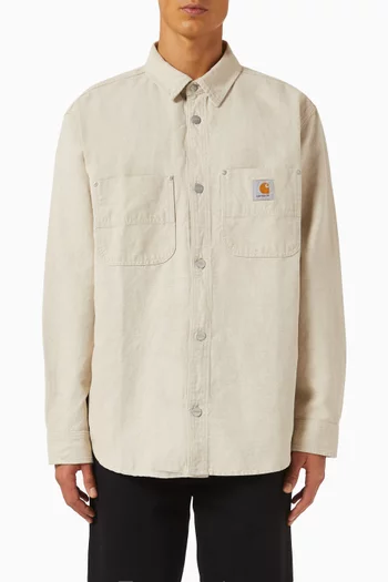 Walter Shirt Jacket in Cotton-linen Canvas