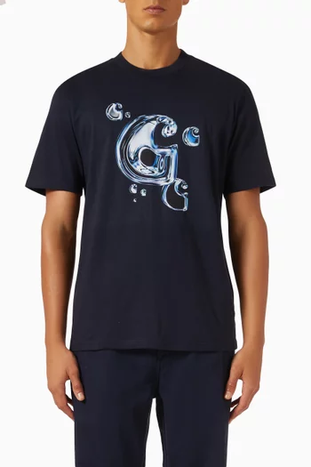 Solar Chrome C-logo T-shirt in Cotton Jersey