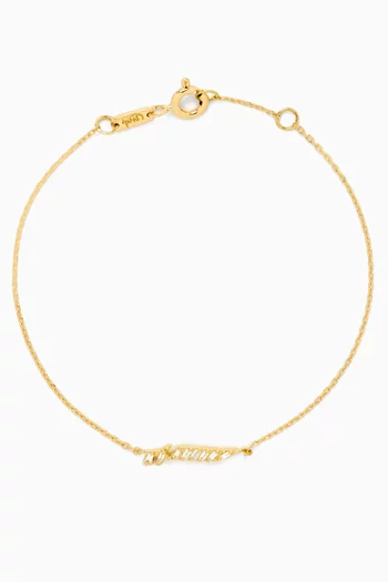 Oula XS Arabic Letter 'Alef' Diamond Bracelet in 18kt Gold