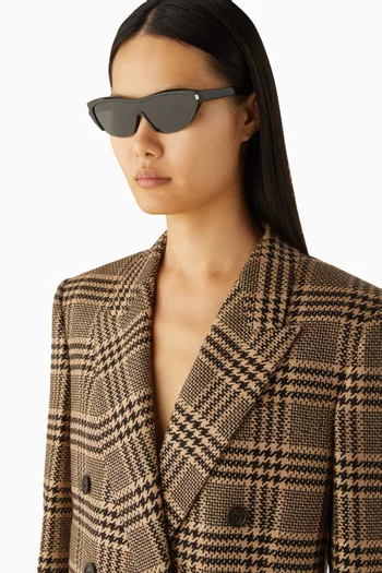 نظارة شمسية بإطار بيضاوي أسيتات