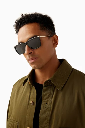 Square Sunglasses in Acetate & Metal