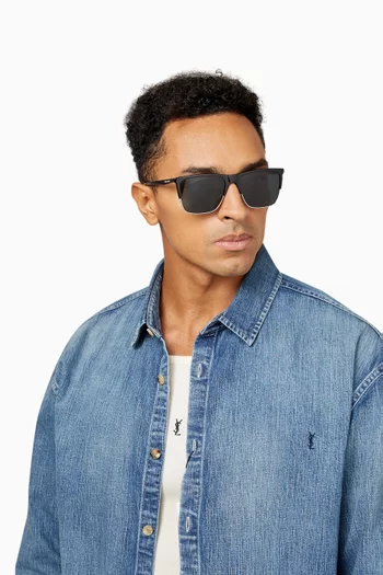 Square Sunglasses in Acetate & Metal