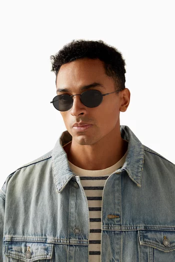 Round Sunglasses in Metal