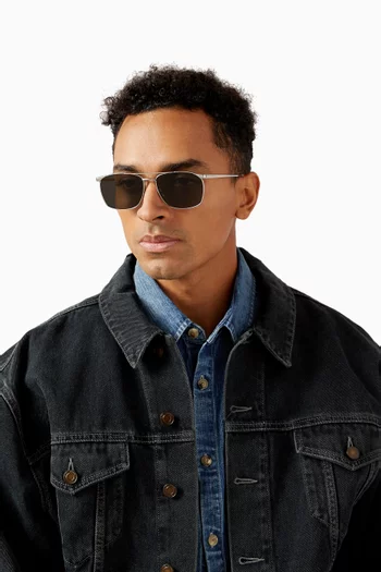 Vincent Aviator Sunglasses in Metal