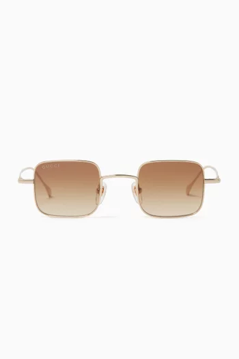 Rectangular Sunglasses in Metal