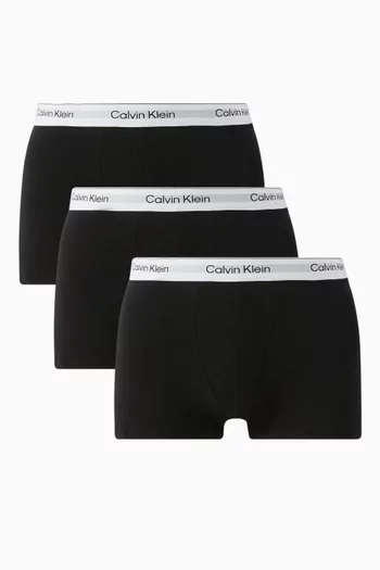 Icon Low-rise Trunks in Stretch-cotton, Set of 3