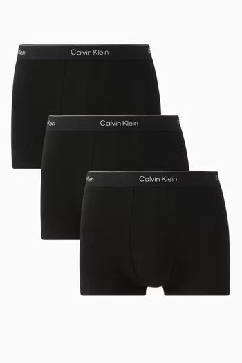 Icon Low-rise Trunks in Stretch-cotton, Set of 3