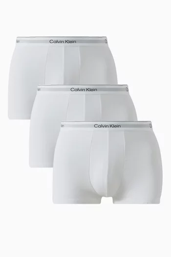 Icon Low-rise Trunks in Stretch-cotton, Set of 3