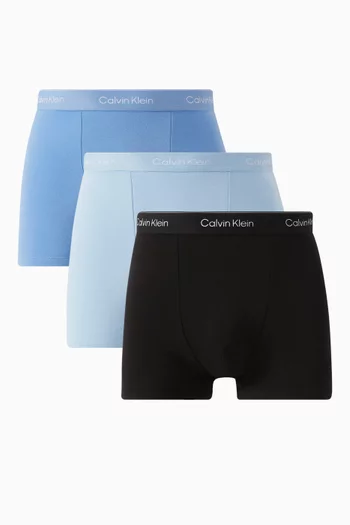 Icon Relaxed-Dart Trunks in Stretch-Cotton, Set of 3