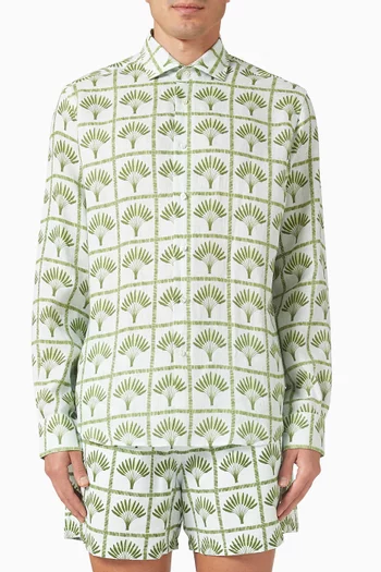 Palmar Printed Shirt in Linen