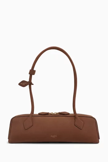 Medium Le Teckel Shoulder Bag in Suede