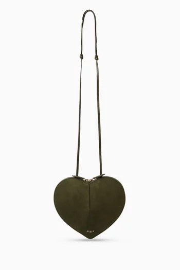 Le Coeur Crossbody Bag in Suede