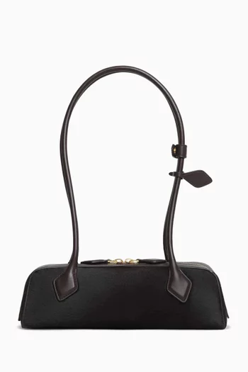 حقيبة كتف لو تيكل صغيرة شعر مهر