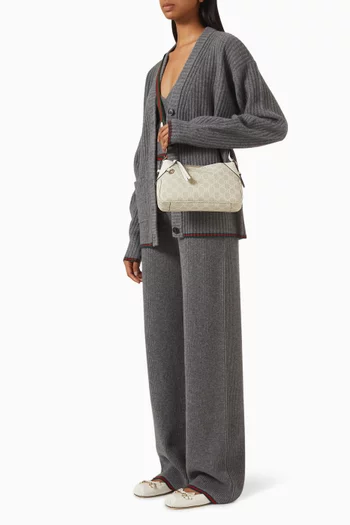 GG Emblem Small Shoulder Bag in Canvas