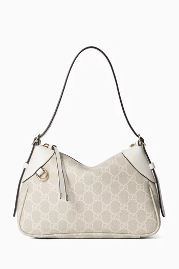 GG Emblem Small Shoulder Bag in Canvas