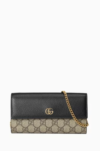 GG Marmont Bi-colour Wallet on Chain