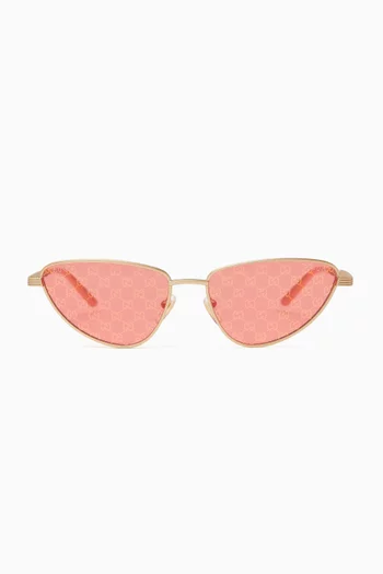 Cat-eye Sunglasses in Metal