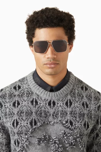 نظارة شمسية بإطار أفياتور معدن