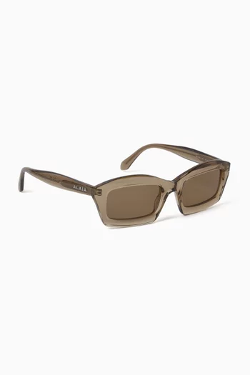 Rectangular Sunglasses in Acetate