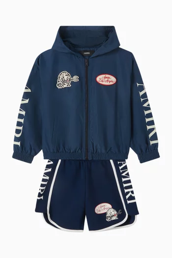 Station Patch Sweatshorts in Cotton