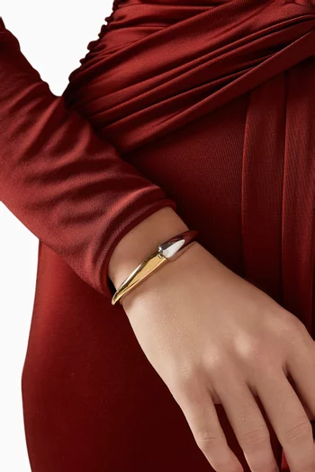 Sculptural Ridge Bangle in 18kt Recycled Gold-plated Brass