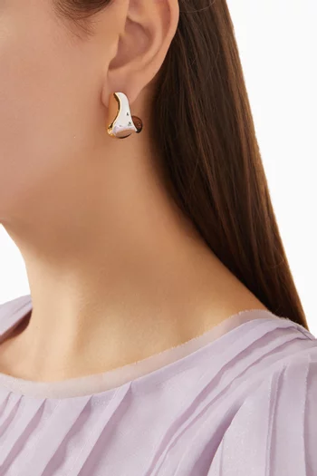 Medium Sculptural Molten Earrings in 18kt Gold-plated Brass