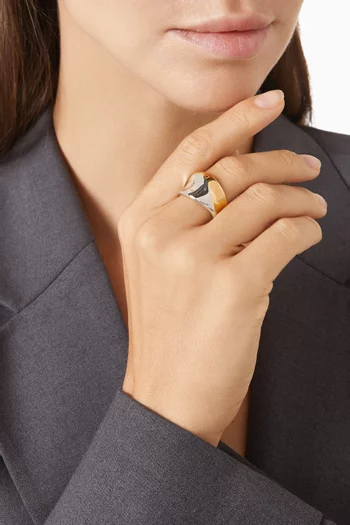 Sculptural Molten Ring in 18kt Recycled Gold-plated Brass