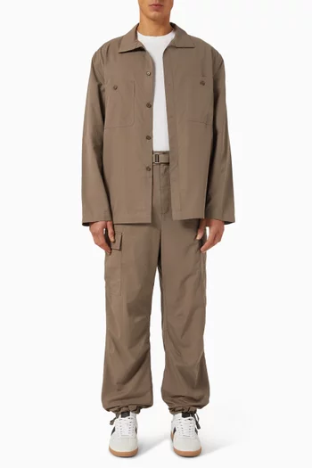 Garrett Wide-leg Cargo Pants in Tencel & Cotton