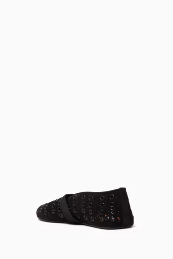 Vienne Ballet Flats in Goatskin Suede