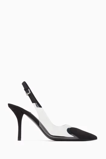 Le Cœur 90 Slingback Pumps in Suede