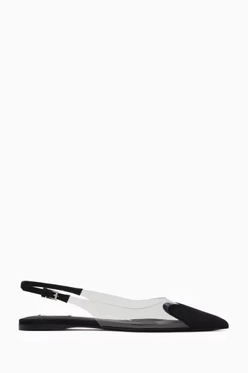 Le Cœur Flat Slingbacks in Suede