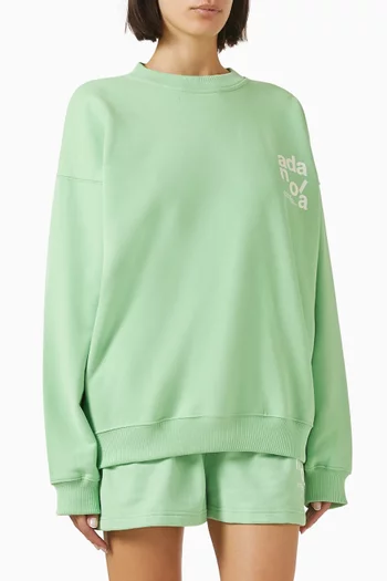 Oversized Varsity Sweatshirt in Organic Cotton