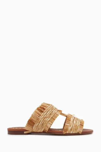 Bianca Slides in Raffia