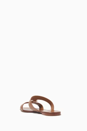 Bianca Logo Sandals in Leather