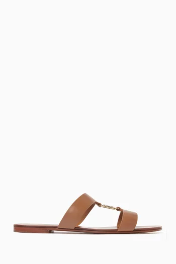 Bianca Logo Sandals in Leather