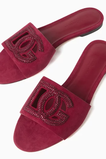 Bianca Logo-detail Slides in Suede