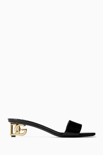 DG 40 Logo Mules in Patent Leather