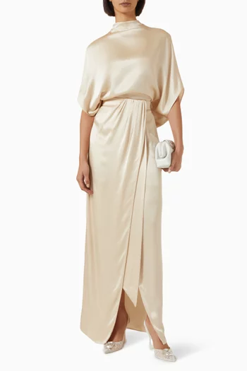 Cape T-shirt in Satin
