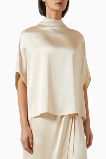 Cape T-shirt in Satin