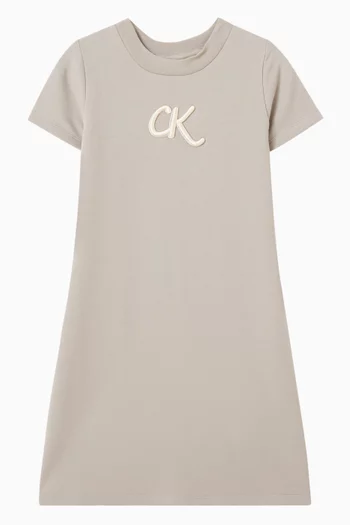 Metallic Logo T-shirt Dress