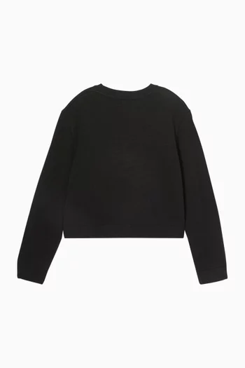 Metallic Logo Sweatshirt in Organic Cotton