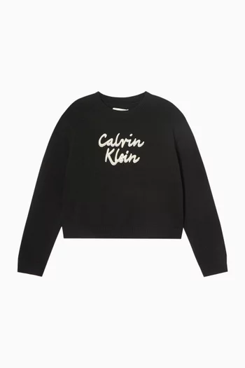 Metallic Logo Sweatshirt in Organic Cotton