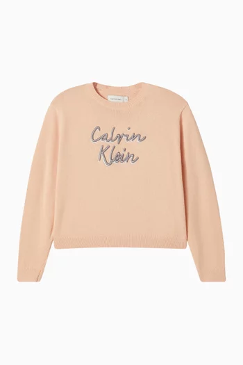 Metallic Logo Sweatshirt in Organic Cotton